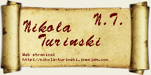 Nikola Turinski vizit kartica
